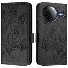 For Xiaomi Poco F7 Pro / F7 Ultra Embossed Rose RFID Anti-theft Leather Phone Case(Black) - 2