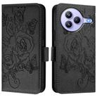 For Xiaomi Civi 5 Pro 5G Embossed Rose RFID Anti-theft Leather Phone Case(Black) - 2