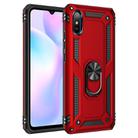 For Xiaomi Redmi 9A Shockproof TPU + PC Protective Case with 360 Degree Rotating Holder(Red) - 1