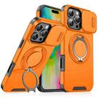 For iPhone 16 Pro Max Sliding Camshield Ring Holder Phone Case(Orange) - 1