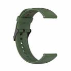 For SKG V9 Pro Solid Color Black Buckle Liquid Silicone Watch Band(Dark Green) - 3
