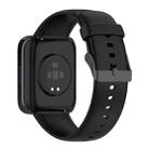 For SKG V9 Pro Solid Color Black Buckle Liquid Silicone Watch Band(Black) - 2