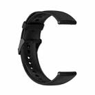 For SKG V9 Pro Solid Color Black Buckle Liquid Silicone Watch Band(Black) - 3