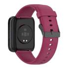 For SKG V9 Pro Solid Color Black Buckle Liquid Silicone Watch Band(Wine Red) - 2