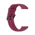 For SKG V9 Pro Solid Color Black Buckle Liquid Silicone Watch Band(Wine Red) - 3