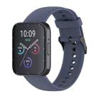 For SKG V9 Pro Solid Color Black Buckle Liquid Silicone Watch Band(Blue Grey) - 1