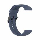 For SKG V9 Pro Solid Color Black Buckle Liquid Silicone Watch Band(Blue Grey) - 3