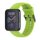For SKG V9 Pro Solid Color Black Buckle Liquid Silicone Watch Band(Lime Green) - 1