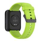 For SKG V9 Pro Solid Color Black Buckle Liquid Silicone Watch Band(Lime Green) - 2
