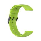 For SKG V9 Pro Solid Color Black Buckle Liquid Silicone Watch Band(Lime Green) - 3