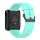 For SKG V9 Pro Solid Color Black Buckle Liquid Silicone Watch Band(Teal) - 2