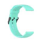 For SKG V9 Pro Solid Color Black Buckle Liquid Silicone Watch Band(Teal) - 3