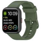 For SKG V7 / V7 Pro Solid Color Silicone Watch Band(Dark Green) - 1