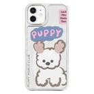 For iPhone 12 Mirror Puppy Pattern TPU + PC Phone Case(Poodle) - 1