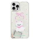 For iPhone 15 Pro Mirror Puppy Pattern TPU + PC Phone Case(Teddy) - 1