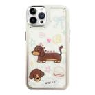 For iPhone 12 Pro Max Clear Illustration Graffiti Pattern TPU + PC Phone Case(Brown Dog) - 1