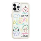 For iPhone 13 Pro Clear Illustration Graffiti Pattern TPU + PC Phone Case(Graffiti) - 1