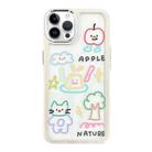 For iPhone 13 Pro Max Clear Illustration Graffiti Pattern TPU + PC Phone Case(Graffiti) - 1