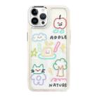 For iPhone 14 Pro Max Clear Illustration Graffiti Pattern TPU + PC Phone Case(Graffiti) - 1