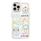 For iPhone 15 Pro Clear Illustration Graffiti Pattern TPU + PC Phone Case(Graffiti) - 1