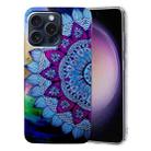 For iPhone 16 Pro Max Colored Drawing Pattern TPU Phone Case(Half-flower) - 1