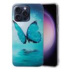 For iPhone 16 Pro Max Colored Drawing Pattern TPU Phone Case(Butterfly) - 1