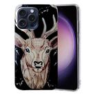 For iPhone 16 Pro Max Colored Drawing Pattern TPU Phone Case(Deer) - 1