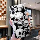 For iPhone 16 Plus Colored Drawing Pattern TPU Phone Case(Skull) - 2