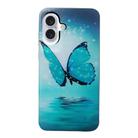 For iPhone 16 Plus Colored Drawing Pattern TPU Phone Case(Butterfly) - 3
