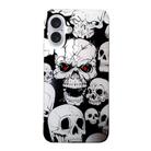 For iPhone 16 Colored Drawing Pattern TPU Phone Case(Skull) - 3
