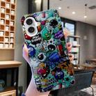 For iPhone 16 Colored Drawing Pattern TPU Phone Case(Graffiti) - 2