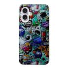 For iPhone 16 Colored Drawing Pattern TPU Phone Case(Graffiti) - 3