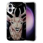 For iPhone 16 Colored Drawing Pattern TPU Phone Case(Deer) - 1