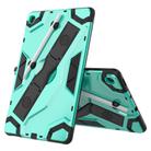 For Samsung Galaxy Tab S6 Lite P610/P615 Escort Series TPU + PC Shockproof Protective Case with Holder(Mint Green) - 1