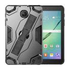 For Samsung Galaxy Tab A 8.0 (2018) T387 Escort Series TPU + PC Shockproof Protective Case with Holder(Black) - 2