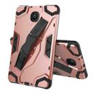 For Samsung Galaxy Tab A 8.0 (2018) T387 Escort Series TPU + PC Shockproof Protective Case with Holder(Rose Gold) - 1