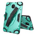 For Samsung Galaxy Tab A 8.0 (2018) T387 Escort Series TPU + PC Shockproof Protective Case with Holder(Mint Green) - 1