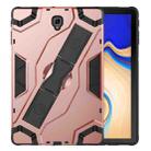 For Samsung Galaxy Tab S4 10.5 T830/T835 Escort Series TPU + PC Shockproof Protective Case with Holder(Rose Gold) - 2