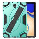 For Samsung Galaxy Tab S4 10.5 T830/T835 Escort Series TPU + PC Shockproof Protective Case with Holder(Mint Green) - 2