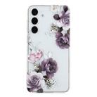 For Samsung Galaxy S24 FE 5G Colorful Painting Pattern TPU Phone Case(Peony) - 3