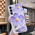 For Samsung Galaxy S24 FE 5G Colorful Painting Pattern TPU Phone Case(Purple Flowers) - 2