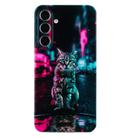 For Samsung Galaxy S24 FE 5G Colorful Painting Pattern TPU Phone Case(Traffic Light Cat) - 3