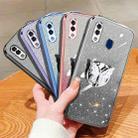 For Samsung Galaxy A20 / A30 Plated Gradient Glitter Butterfly Holder TPU Phone Case(Purple) - 2