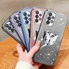For Samsung Galaxy A32 5G Plated Gradient Glitter Butterfly Holder TPU Phone Case(Black) - 2
