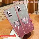 For Samsung Galaxy A71 4G Plated Gradient Glitter Butterfly Holder TPU Phone Case(Sierra Blue) - 3