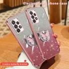 For Samsung Galaxy A72 5G Plated Gradient Glitter Butterfly Holder TPU Phone Case(Purple) - 3