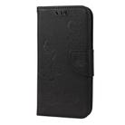 For iPhone 12 mini Vintage Embossed Floral Butterfly Pattern Horizontal Flip Leather Case with Card Slot & Holder & Wallet & Lanyard(Black) - 2