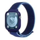 For Huawei Watch Fit3 Nylon Loop Integrated Watch Band(Navy Blue) - 1