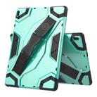 For Lenovo Tab E10 TB-X104F Escort Series TPU + PC Shockproof Protective Case with Holder(Mint Green) - 1