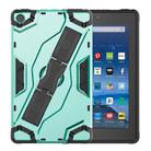 For Amazon Kindle Fire 7 (2019) Escort Series TPU + PC Shockproof Protective Case with Holder(Mint Green) - 2